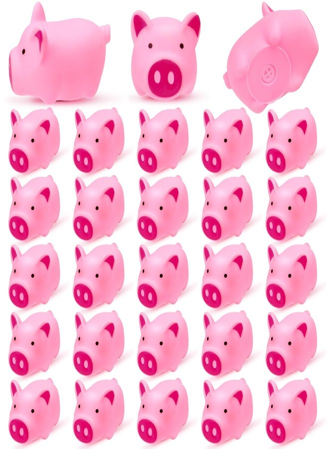 VICROIC 25PCS Mini Pink Squeaky Pigs, Floating Squeaky Bath Props for Shower Birthday Party Favors, Tiny Cute Rubber Pigs for Party Decorations, Prizes Supplies - Image 1